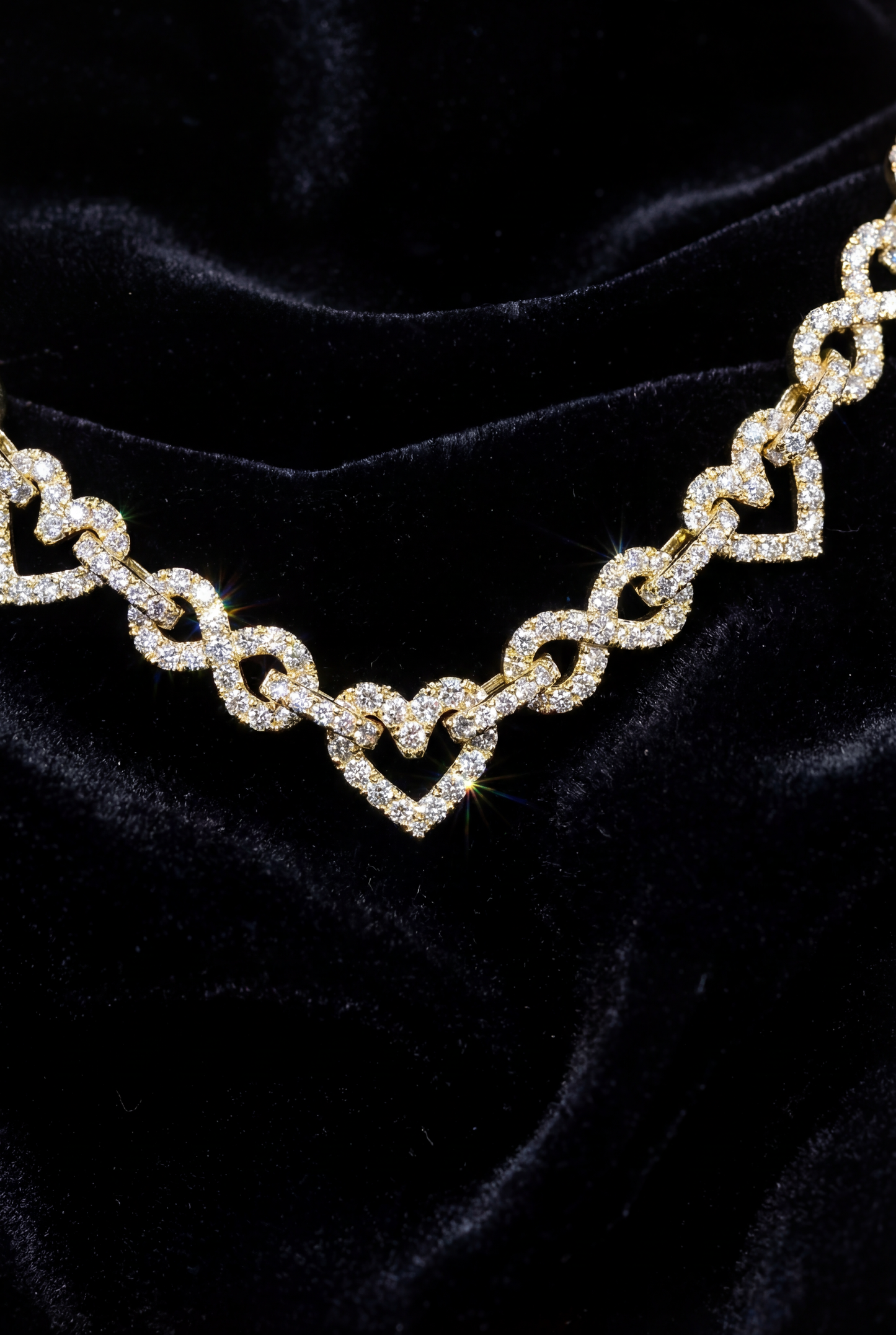 Luxury Heart & Infinity Diamond Necklace in Solid Gold – Natural Diamonds